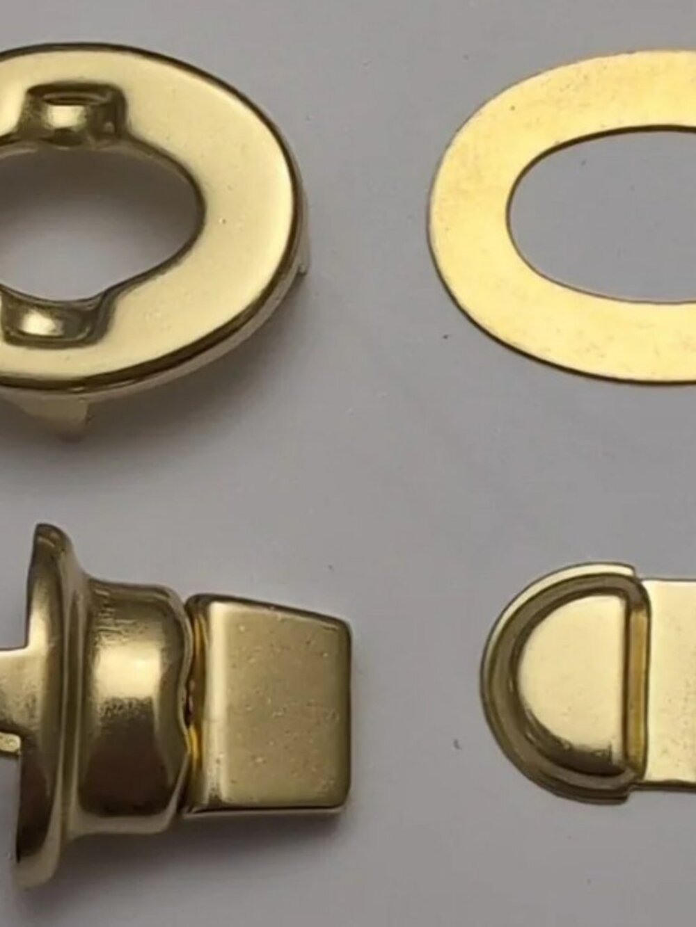 TWO SETS of Brand New 4-Piece Brass Turnlock Replacement For VINTAGE Coach Bags